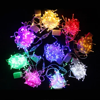 10M 100 Led LED Styginių Šviesos 9 Spalvos Girlianda Lempos Daugkartinio naudojimo Patvarus, atsparus Vandeniui Lauko Girlianda Šalis Atostogų Kalėdų Dekoro images