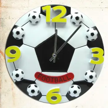 12 Colių Kūrybos Futbolo Formos Silent No-tiksi Sieninis Laikrodis už Kambarį Vaikų Miegamasis images
