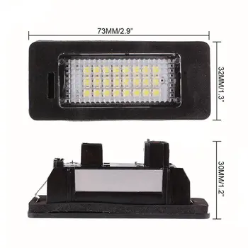 2 Vnt/Set Automobilių Kamieno LED Licencijos numerio apšvietimo Lemputės 24 Led Lempa BMW E39 E60 E90 X Serijos M8617 images