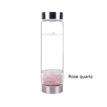 2020 Karšto Pardavimo Lašas Laivybos Natūralių Kristalų akmuo Ametistas Gydymo kvarco Eliksyras Rose Kvarco Kristalų, stiklo Vandens Butelių Įrankiai images
