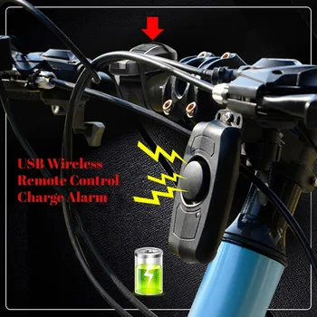 2020 m. Dviračių Bell Saugos Dviračio Signalas USB jungtį Belaidžio Nuotolinio Valdymo Kovos Vagystės Motociklas, Motoroleris, stiprų Garsą, Dviračių Bell images