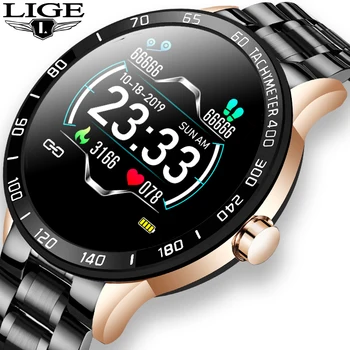 2020 Naujas LIGE smart watch vyrų sporto vandeniui 