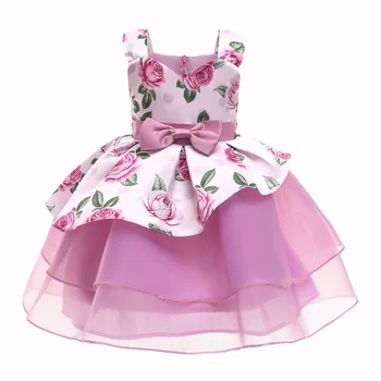 2020 Naują Atvykimo Mergaičių Mados Suknelė Birthday Party Dress Purus Suknelė Rose Princess Vaikų Drabužiai Mergaitėms 2-10 Metų images
