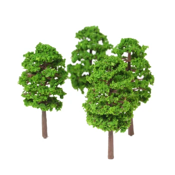 20Pcs Masto Architektūros Modelis Medžių Geležinkelio Maketas Sodo Kraštovaizdžio Peizažas Miniatiūros, Medžio Pastatas, Žaislų Rinkiniai Vaikams images