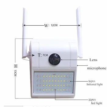 2MP Lauko Wi-fi IP Kamera, Wireless 48 LED Šviesos IR Garso ir Vaizdo IP66 atsparus Vandeniui Sode CCTV Saugumo Kiemas, vaizdo Kameros images