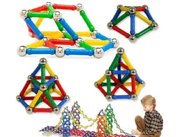 37pcs/84pcs Naujų Karšto pardavimo Vaikas žvalgybos žaislas švietimo žaislai, magnetinės lazdelės žaislas mėgstamas dovana images