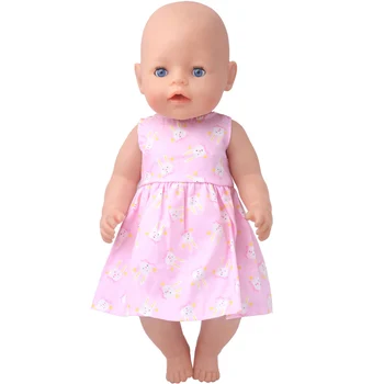 43 cm, kūdikių lėlės, drabužiai naujagimiams Vasaros spausdinti suknelė žaislai sijonas tinka American 18 colių Mergaičių lėlės f898 images
