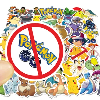 50pcs Animacinių filmų Anime Pokemon Lipdukai Kawaii Pikachu Stikers Riedlentė Dviračių Gitara Nešiojamas Vaikai Vandeniui stikers Žaislai images