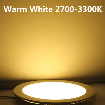 50PCS Apvalus LED Lubų Šviesos Nišoje, Virtuvė, Vonios kambarys Lempos AC85-265V LED Žemyn šviesos Šiltai Balta/šaltai Balta Nemokamas pristatymas images
