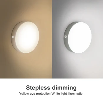 6 LED PIR Judesio Jutiklis Nakties Šviesos Auto On/Off Miegamojo Spintos Belaidis USB Įkrovimo Šiltai Balta/Balta Šviesa images