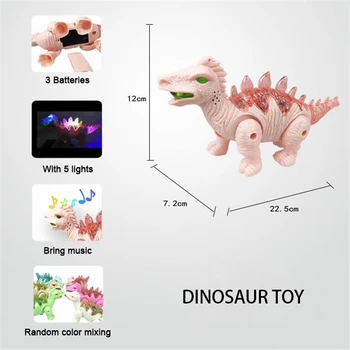 Alaby Dinozaurų Modelis Plastiko Modeliavimas Elektros Pėsčiomis Garso, Šviesos, Spalvingas Žaislas Juokinga Gyvūnų Žaidimas Vaikams Kalėdų Dovana Sozzy images