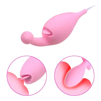 Antgalis Klitorio Stimuliatorius G Spot Massager Analinis Kaištis Žaislai Moterų MasturbationVibrating Kiaušinių Oralinis Seksas Kalba Lyžis Vibratorius images