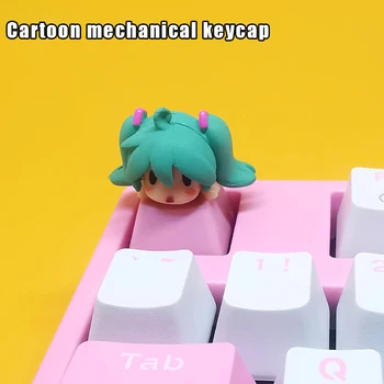 Asmeninį anime keycap F11 klavišą ESC, gulėdamas animacinių filmų mielas graži mergina rožinė 3D stereo mechaninė klaviatūra priedai PBT images