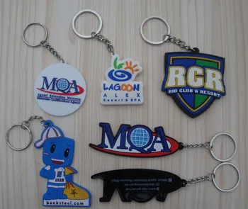 Asmeninį Užsakymą Minkštas PVC Keychain Verslo Logotipas Individualų Gerai Padarė PVC Key Chain Savo Dizainą, Raktų Žiedas už Didmeninę images