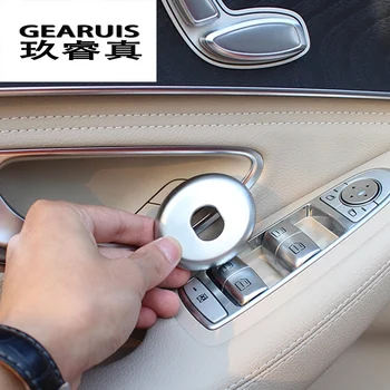 Automobilio Stilius Galvos pagalvę reguliavimo mygtukai Padengti Lipdukai Apdaila Mercedes Benz C klasė W205 GLC X253 Interjero Auto Priedai images