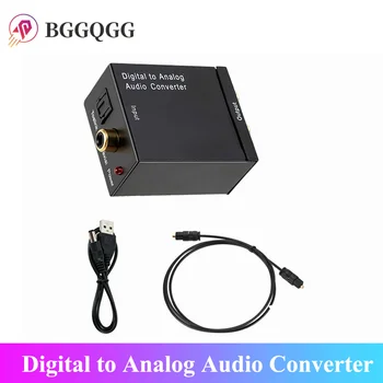 BGGQGG Usb Dac Optinio Skaitmeninio Stereo Audio SPDIF Toslink Bendraašius Signalo Į Analoginį Keitiklis DAC 2*RCA Stiprintuvo Dekoderis Adapteris images