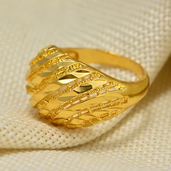 Dubajus Etiopija 5Style žiedai Aukso Spalvos Žiedas Moterims/Mergina Arabų Žiedas Vario Papuošalai Artimųjų Rytų Izraelis/Iraq/Omanas/Dovana images