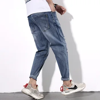 Džinsai Vyrams Ruožas Džinsinio audinio Kelnės Vyrų Rudenį Tiesiai Streetwear Pieštuku Hip-hop Džinsai Plius Dydis 2020 Liesas images
