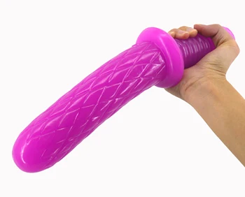 FAAK ilga rankena dildo Ažūriniai modelis didelis paviršiaus analinis dildo išangės masažas butt plug sekso žaislai moterims, vyrams masturbator sekso parduotuvė images
