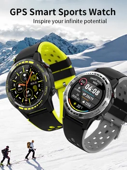 GPS Kompasas Aukštis Barometras Smart Watch Vyrų SIM Kortelės Sporto SmartWatch GPS palaikymu Pedometer 