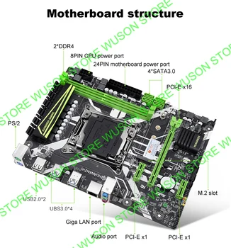 HUANANZHI X99-8M M-ATX pagrindinę Plokštę su 512G NVMe SSD Procesorius Xeon E5 2620 V3 CPU Radiatoriaus Didelis Markės RAM 16G(2*8G) DDR4 RECC images