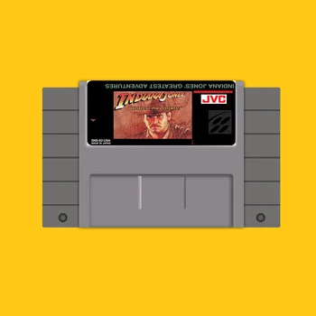Indiana Jones Didžiausių Nuotykius 46 Pin 16 Bitų Pilkumo Žaidimo Kortelės JAV NTSC Žaidėjas images