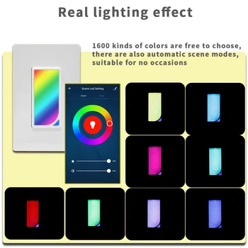 JAV WiFi Smart Sienos Jungiklis, Mygtukas Laikmatis Rėlę Įjungti Balso Nuotolinio Valdymo RGB LED Nakties Šviesos Lempos TUYA Alexa 
