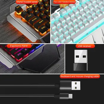 K680 Žaidimų klaviatūra ir Pelė Bevielis klaviatūros Ir Pelės Rinkinys LED Klaviatūros Ir Pelės Komplektas, Combo images