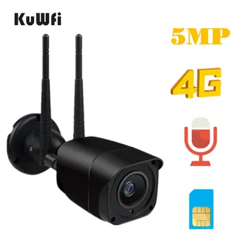 KuWFi 4G Sim Kortelės 1080P Wifi, Kamera, Lauko 5MP HD VAIZDO stebėjimo Kamera Lauko Belaidžio ryšio WI-fi IP Kamera Kulka P2P ir SPINDULIŲ Naktinio Matymo 20M images