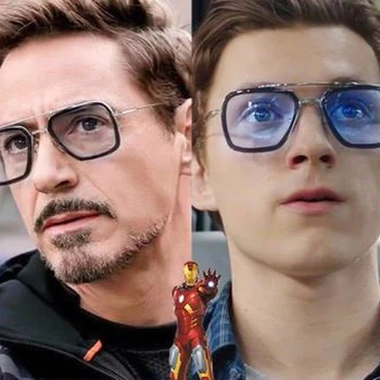 Madingų Geležinis Žmogus akiniai nuo saulės ryškiai juoda Tony Stark saulės akiniai poliarizuoti atspalvį veidrodis vyrų kovos su mėlyna šviesa akiniai vyras images
