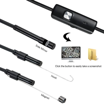 Mini EndoscopCamera HD 1200P IP68 2M Fest Lankstus Rohr Mirco USB Typ-C Endoscop Vaizdo Inspektion für Android Auto Endoscop images