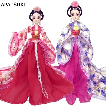 Miniatiūriniai Cosplay Tradicinės Kinų Senovės Grožio Kostiumas Drabužius Barbie Lėlės Šalis Suknelė Vakaro Suknelės Lėlės Priedų images
