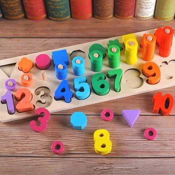 Montessori Matematikos Žaislai Skaitmeninės Formos Porą Mokymosi Skaičiai Valdybos Vaikai Ankstyvojo Ugdymo Mediniai Žaislai Vaikams Dovanų images