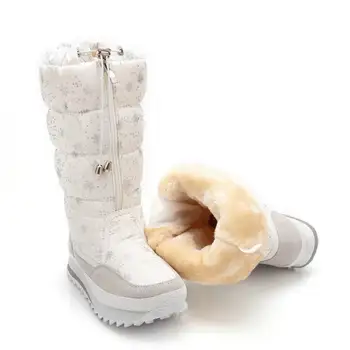 MORAZORA 2020 m Nauji Šilti Sniego batai moterims platforma žieminiai batai pleištai storas kailis moterų batus, su neperšlampama avalynė moterims, batai images