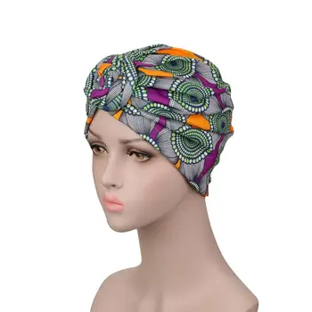 Musulmonų Moterys Turbaną Afrikos Modelis Mazgas Headwrap Mados Šiltas Bandana Skrybėlės images
