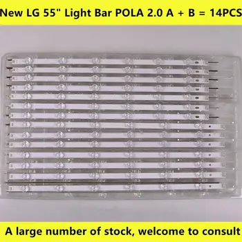 Naujas Originalus 14 VNT/set LED apšvietimo juostelės LG 55LN5400 55LN6200 55LA6210 55LA6208 LZ5501LGEPWA DL84 R L Pola2.0 55 colių images