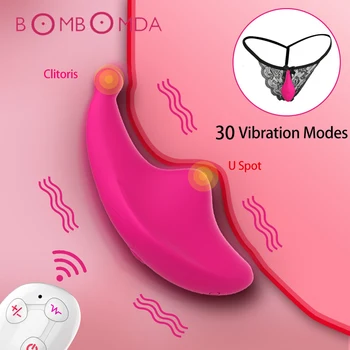Nematomas Belaidžio Nuotolinio Valdymo Vibratorius, 10 Greičio Nešiojami Klitorio Stimuliatorius Kelnaitės Vibruojantys Kiaušiniai Suaugusiųjų Sekso Žaislas Moterims images