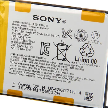 Originalaus SONY Baterija LIS1543ERPC Sony Xperia Z2 TAIGI-03 D6502 D6503 L50w Sirius Originali Telefono Baterija, 3200mAh images