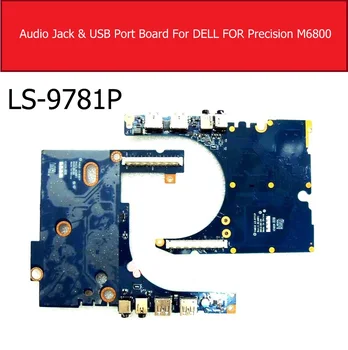 Originali Audio jack & USB Prievado Valdybos DELL Precision M6800 Atminties kortelės Valdybos Pakeitimo LS-9781P 1PN90 01PN90 images