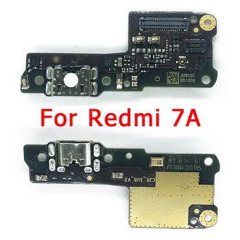 Originalus Mokestis Valdybos Xiaomi Redmi 7A USB PCB Doko Jungtis, Flex Kabelis Pakeitimo Atsarginės Dalys Apmokestinimo Uosto Redmi 7 A images