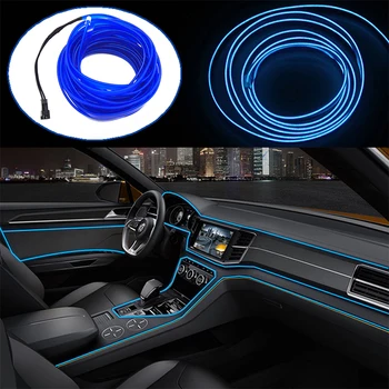 Overe 1Set Automobilio LED Atmosferą, Žibintai, Apdailos Lempos Juosteles Ford Focus 2 3 Fiesta Mondeo MK4 Ranger 