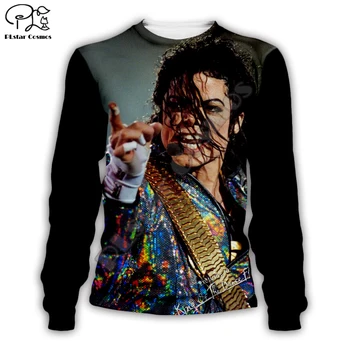 PLstar Kosmosas Pop Karalius Michael Jackson atsitiktinis Streetwear Puloveris spalvinga 3DPrint Užtrauktuką/Hoodies/Palaidinukė/Striukė/Vyrai Moterys s3 images