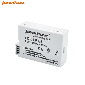 Powtree 1800mah LP-E8 LPE8 LP E8 Baterija AKKU+USB Dual Kroviklis Canon EOS 550D 600D 650D 700D X4 X5 X6i X7i T2i T3i images