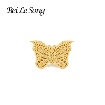 Prabanga 24K aukso spalvos drugelis Žiedų ant pirštų Žiedas Papuošalai moterims, vestuvių keičiamo dydžio merginų dovanos, juvelyriniai dirbiniai didmeninė images