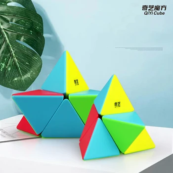 QIYI 2x2 Piramidės Greitis Magic Cube Neo Piramidės Profesinės Galvosūkiai Piramidę, Kubą Spalvinga Švietimo Žaislai Vaikams images