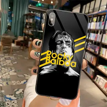 Rocky Balboa Telefono dėklas Grūdintas stiklas iphone 5C 6 6S 7 8 plus X XS XR 11 PRO MAX images