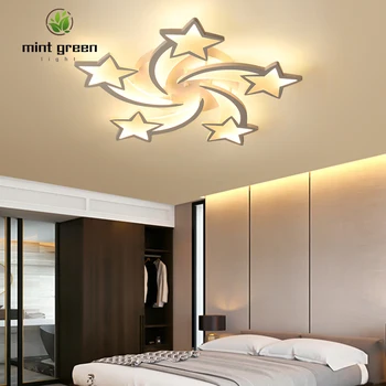Rusijos Sandėlyje Led Šviestuvo Šiuolaikinės žvaigždės šviesa Gyvenimo Kambario, Miegamasis nuotolinio/APP parama Namų dizaino šviestuvo images