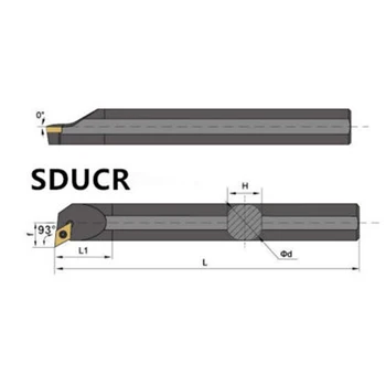 S16Q SDUCR11 16x180mm Staklės, Tekinimo Įrankio Laikiklis Nuobodu Baras DCMT11T3 / 32.51 images