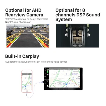 Seicane Android 10.0 DSP RAM 4GB Automobilių GPS daugialypės terpės Grotuvas, Radijo m. m. 2016 m. Subaru Forester Stere 9 Colių IPS Carplay RDS images