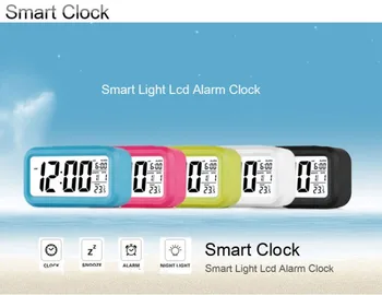 Skaitmeninis Laikrodis-Žadintuvas Studentų Laikrodis Didelis LCD Ekranas Atidėti Elektroninės Biuro Laikrodis, su Apšvietimu Vaikams Kambariai Office Home images
